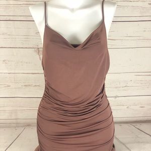 NWT dress size large color mocha